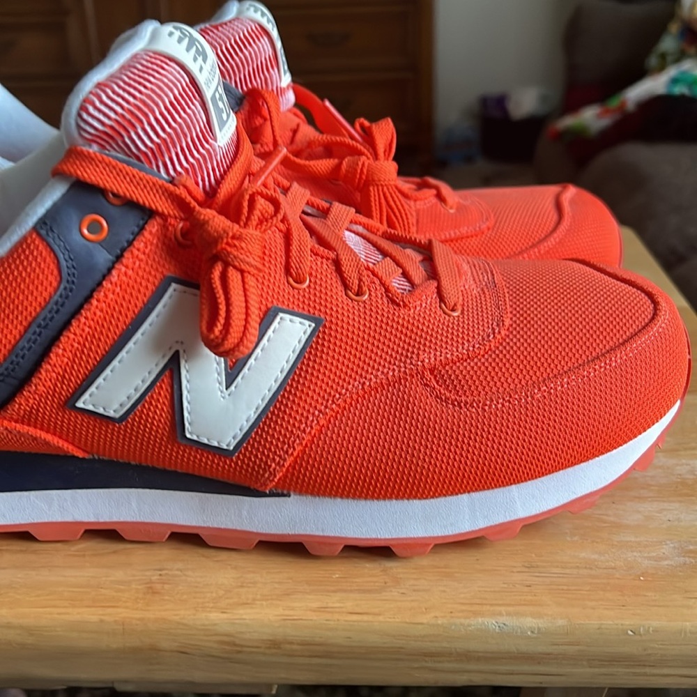 New Balance 574 Men's Bold Orange Sneakers size 14 - Picture 7 of 7